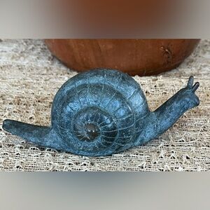 Snail Bronze Decorative Sculpture 7” x 3”